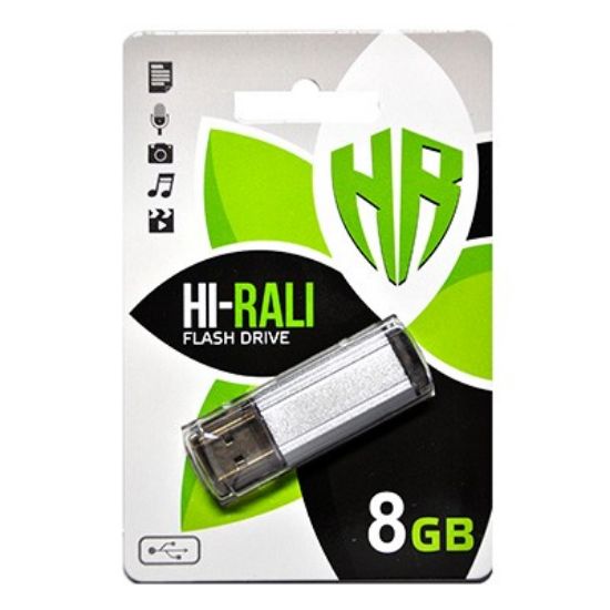  Зображення Флеш-накопичувач USB 8GB Hi-Rali Stark Series Silver (HI-8GBSTSL) 