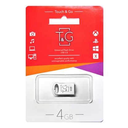  Зображення Флеш-накопичувач USB 4GB T&G 105 Metal Series Silver (TG105-4G) 