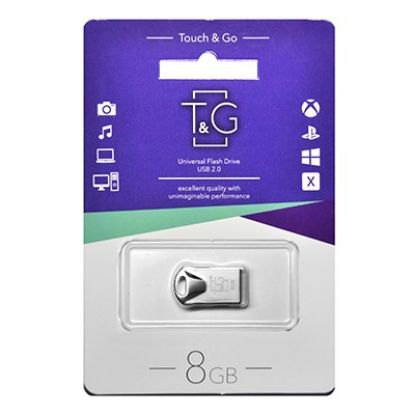  Зображення Флеш-накопичувач USB 8GB T&G 106 Metal Series Silver (TG106-8G) 