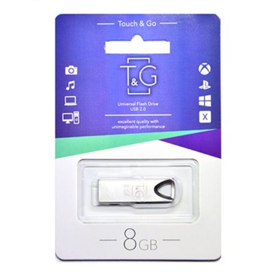  Зображення Флеш-накопичувач USB 8GB T&G 117 Metal Series Silver (TG117SL-8G) 