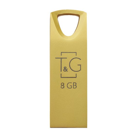  Зображення Флеш-накопичувач USB 8GB T&G 117 Metal Series Gold (TG117GD-8G) 