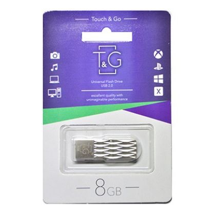  Зображення Флеш-накопичувач USB 8GB T&G 103 Metal Series Silver (TG103-8G) 