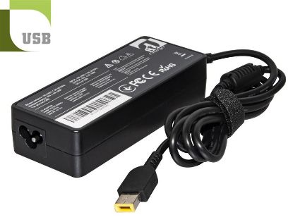  Зображення Блок живлення для ноутбука 1StCharger Lenovo 90W(20V/4.5A) USB + кабель живлення 