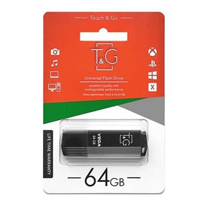  Зображення Флеш-накопичувач USB 64GB T&G 121 Vega Series Black (TG121-64GBBK) 