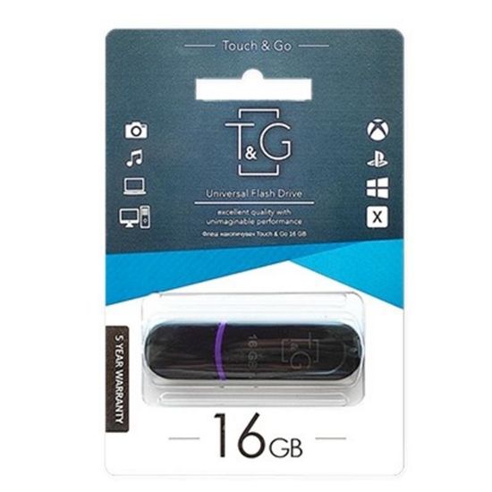  Зображення Флеш-накопичувач USB 16GB T&G 012 Classic Series Black (TG012-16GBBK) 