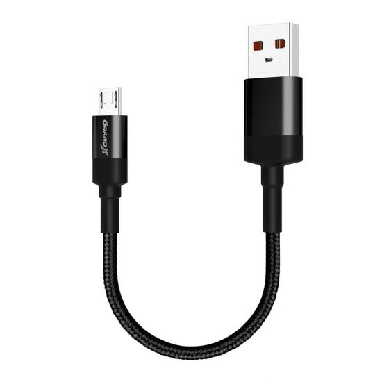  Зображення Дата кабель USB 2.0 AM to Micro 5P 0.2m Grand-X (FM-20M) 