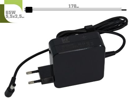  Зображення Блок живлення 1StCharger для ноутбука Asus 65W 19V 3.42A 5.5x2.5 + кабель живлення Retail BOX 