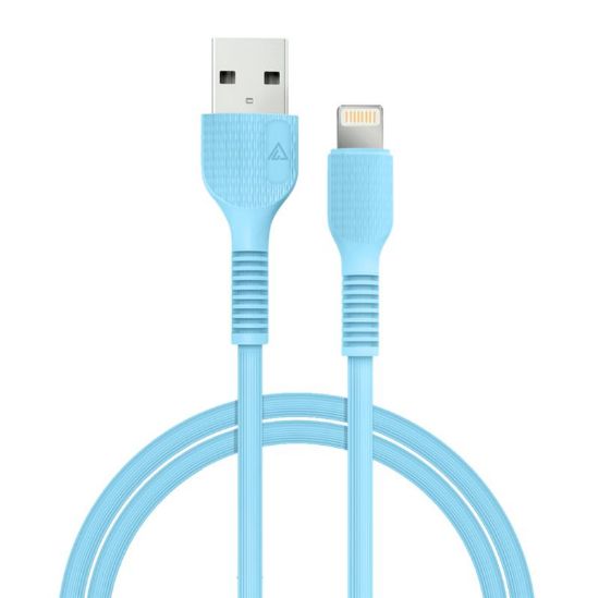  Зображення Дата кабель USB 2.0 AM to Lightning 1.2m AL-CBCOLOR-L1BL Blue ACCLAB (1283126518188) 