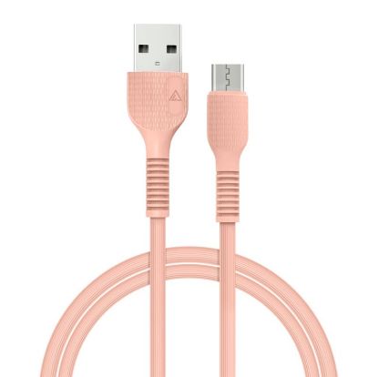  Зображення Кабель ACCLAB AL-CBCOLOR-M1PH USB-microUSB 1.2м Peach (1283126518164) 