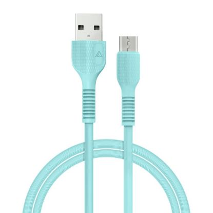  Зображення Кабель ACCLAB AL-CBCOLOR-M1MT USB-microUSB 1.2м Mint (1283126518140) 