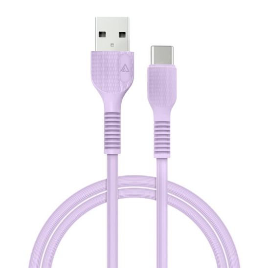  Зображення Кабель ACCLAB AL-CBCOLOR-T1PP USB-USB Type-C 1.2м Purple (1283126518270) 