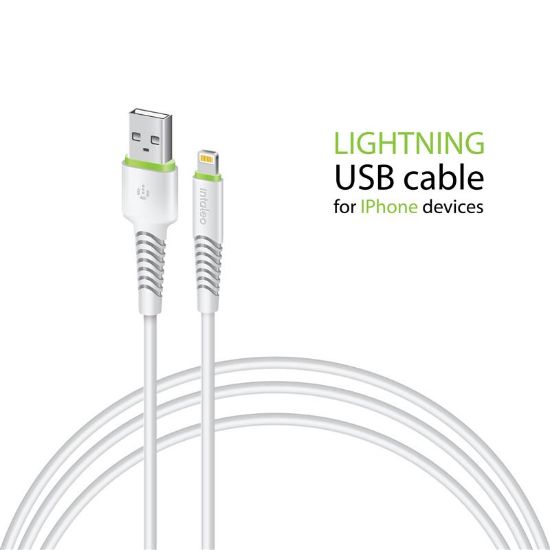  Зображення Дата кабель USB 2.0 AM to Lightning 2.0m CBFLEXL2 white Intaleo (1283126521416) 