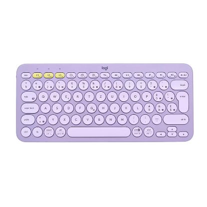  Зображення Клавіатура бездротова Logitech K380 Multi-Device Bluetooth Lavender Lemonade (920-011166) 