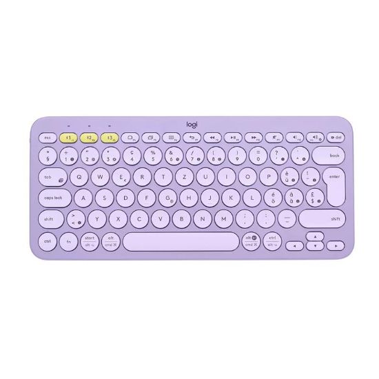  Зображення Клавіатура бездротова Logitech K380 Multi-Device Bluetooth Lavender Lemonade (920-011166) 