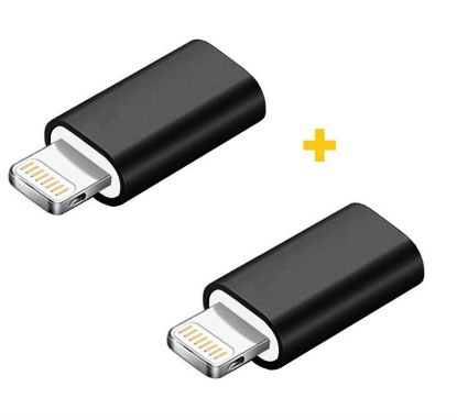  Зображення Перехідник MicroUSB to Lightning AC-005 2 pcs XoKo (XK-AC005-BK2) 