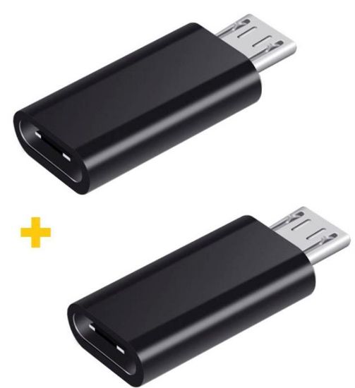  Зображення Перехідник USB Type-C to MicroUSB AC-020 2 pcs XoKo (XK-AC020-BK2) 