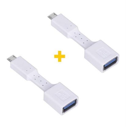  Зображення Перехідник USB to MicroUSB AC-110 2 pcs XoKo (XK-AC110-WH2) 