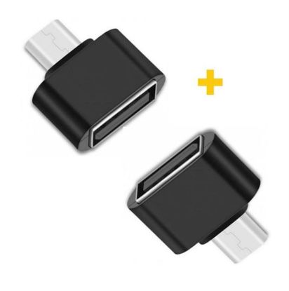  Зображення Перехідник USB to MicroUSB AC-050 2 pcs XoKo (XK-AC050-BK2) 