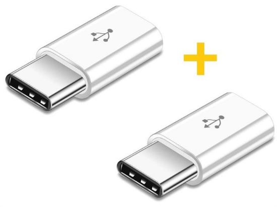  Зображення Перехідник MicroUSB to Type-C AC-014 2 pcs XoKo (XK-AC014-WHT2) 