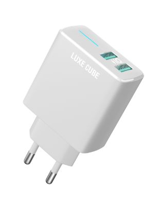  Зображення Зарядний пристрій Luxe Cube 2USB 12W Smart White (4826986900792) 