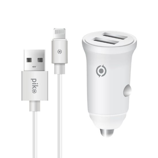  Зображення Зарядний пристрій Piko CC-312 (2USB3,1A) + Lightning cable (1283126538810) 