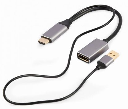  Зображення Перехідник 0.1m Cablexpert HDMI на 2хDisplayPort M/F 