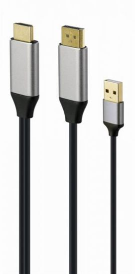  Зображення Перехідник 2m Cablexpert HDMI на 2хDisplayPort F/F 