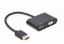  Зображення Перехідник 0.15m Cablexpert HDMI на 2хHDMI(M)/VGA(M) audio 3.5mm 