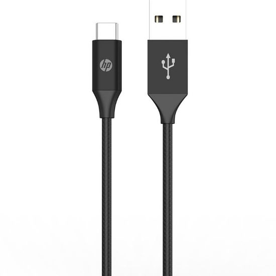  Зображення Кабель USB AM-Type-C M, 1.0м, чорний, оплетення, DHC-TC102 HP 