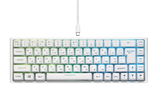  Зображення Клавіатура 2E GAMING KG350 RGB 68key USB White UKR 