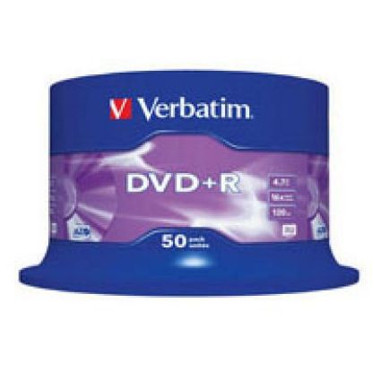  Зображення Диск DVD+R 4.7GB  16x   50pcs  Verbatim Matt Silver Cake) 