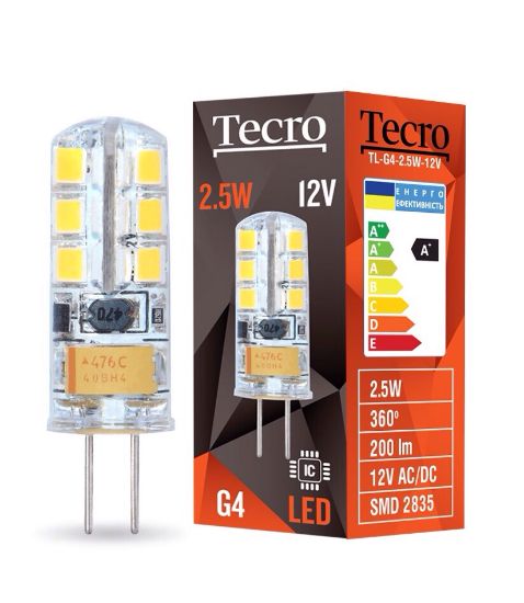  Зображення Лампа світлодіодна Tecro 2.5W G4 4100K (TL-G4-2.5W-12V) 