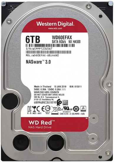  Зображення Жорсткий диск WD  6TB 3.5" 5400 256MB SATA Red NAS 