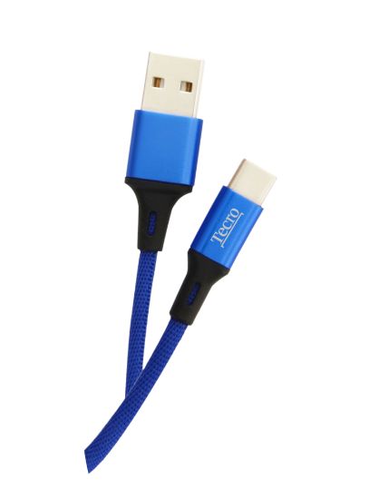  Зображення Кабель Tecro (TC-0100BE) USB-USB Type-C, 1 м, синій 