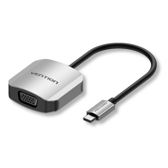  Зображення Перехідник USB3.1 Type-C --> VGA (F), 1080p 60Hz, кабель 0.15м, Vention 