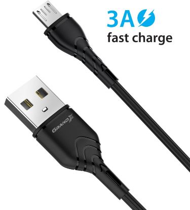  Зображення Дата кабель USB 2.0 AM to Micro 5P 1.0m Grand-X (PM-03B) 