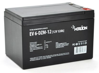  Зображення Акумуляторна батарея Merlion 12V 12AH (EV 6-DZM-12/13588) AGM 