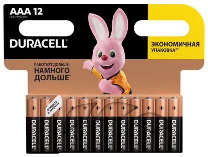  Зображення Батарейка Duracell Basic AAA/LR03 BL 12шт 