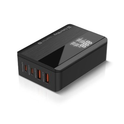  Зображення Зарядний пристрій ColorWay Power Delivery (2USB-A + 2USB TYPE-C) (65W) чорний (CW-CHS040PD-BK) 