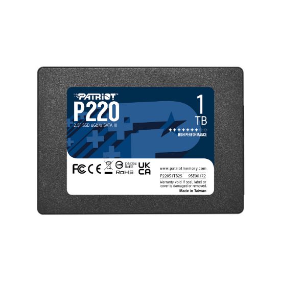  Зображення Твердотільний диск 2.5" 1TB  Patriot P220   (SATA 6Gb/s, 550 / 550 MB/s)) 