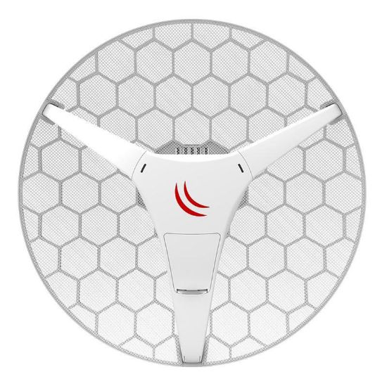  Зображення Точка доступу (зовн.) MikroTik RBLHG-5HPnD (LHG HP5 with 24.5dBi 5GHz antenna, Dual Chain High Power 802.11an wireless, 600MHz CPU, 64MB RAM, 1x LAN, POE, PSU, RouterOS L3)) 