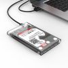  Зображення Зовнішня кишеня Orico SATA HDD/SSD 2.5", USB3.1 Gen 1 Type-C, Transparent (2139C3-CR-PRO) 