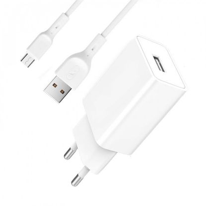  Зображення Зарядний пристрій SkyDolphin SC36V (1USB, 2.4A) White (MZP-000118) + кабель microUSB 