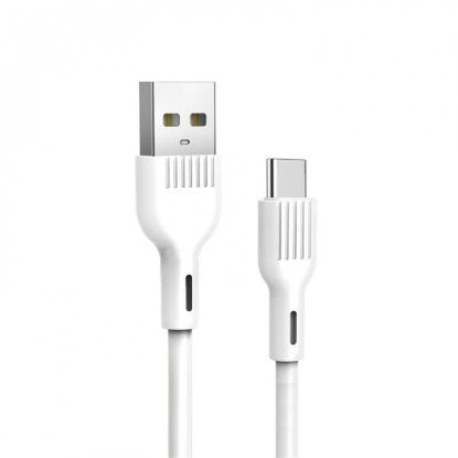  Зображення Кабель SkyDolphin S03T USB - Type-C 1м, White (USB-000419) 