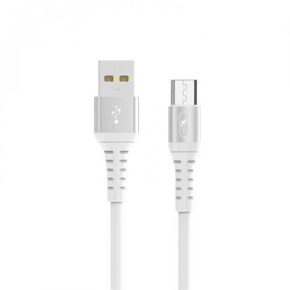  Зображення Кабель SkyDolphin S05V TPE Frost Line USB - microUSB 1м, White (USB-000552) 