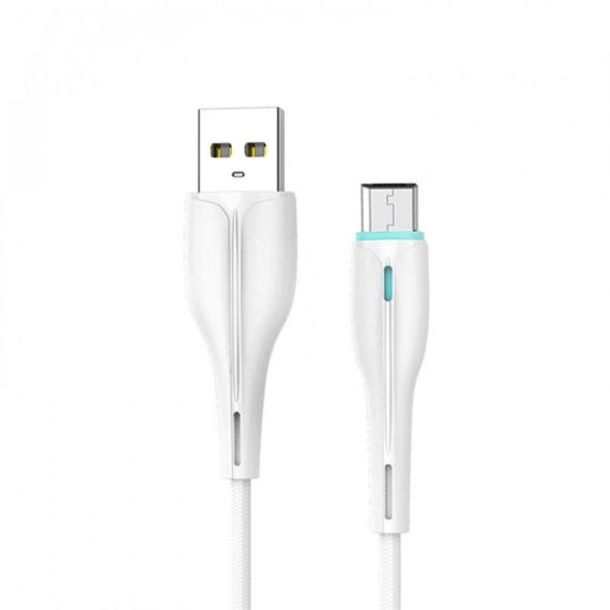  Зображення Кабель SkyDolphin S48V USB - microUSB 1м, White (USB-000427) 