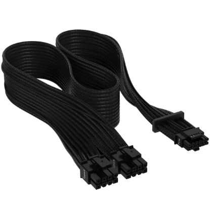  Зображення Corsair Premium Individually Sleeved 12+4pin PCIe Gen 5 12VHPWR 600W cable, Type 4, BLACK, EAN:0840006694519 