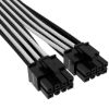 Зображення Corsair Premium Individually Sleeved 12+4pin PCIe Gen 5 12VHPWR 600W cable, Type 4, BLACK/WHITE, EAN:0840006694533 