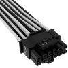  Зображення Corsair Premium Individually Sleeved 12+4pin PCIe Gen 5 12VHPWR 600W cable, Type 4, BLACK/WHITE, EAN:0840006694533 