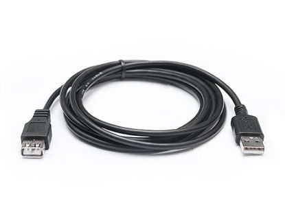  Зображення Дата кабель USB 2.0 AM/AF 2.0m Pro black REAL-EL (EL123500028) 